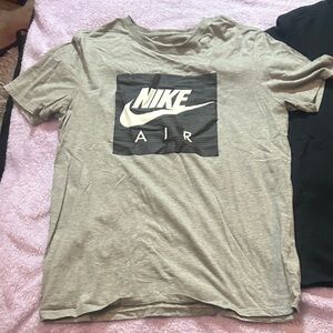 Nike Light Gray Tee with Black/White Logo